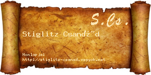 Stiglitz Csanád névjegykártya
