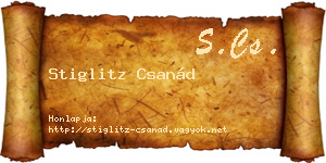 Stiglitz Csanád névjegykártya